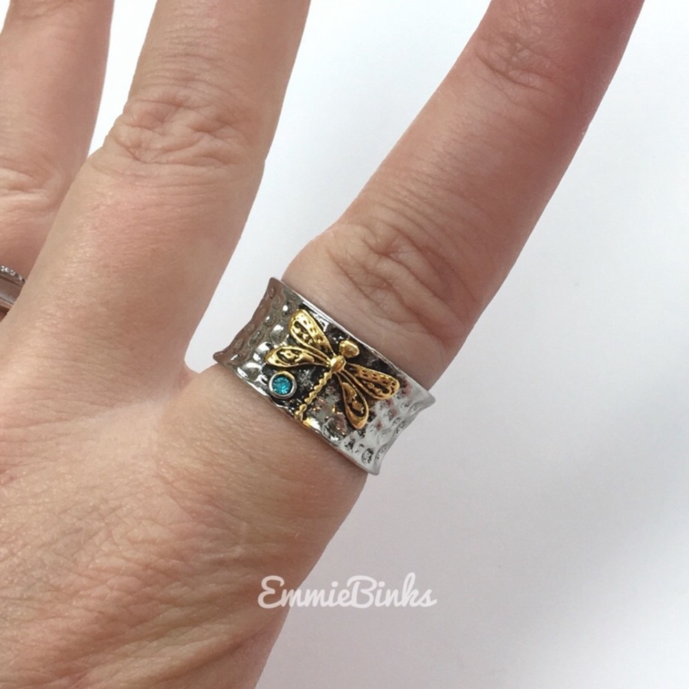 RESTOCKED New FP Textured Dragonfly Band Statement Ring - Picture 8 of 13